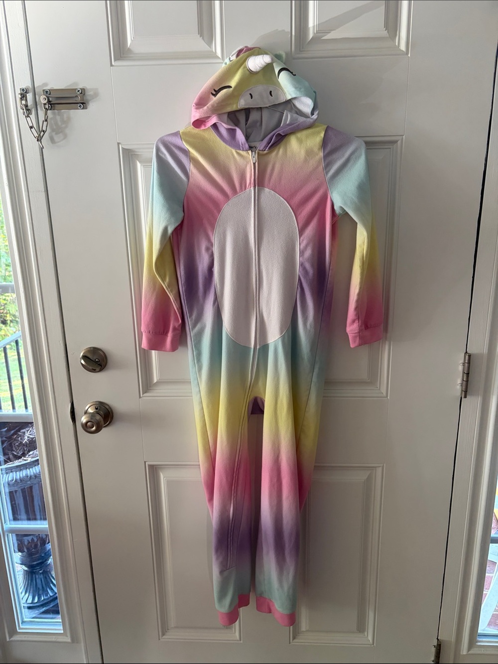 Carter's Pastel Rainbow Unicorn Hooded One-Piece